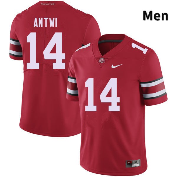Ohio State Buckeyes Kojo Antwi Men's #14 Red Authentic Stitched College Football Jersey